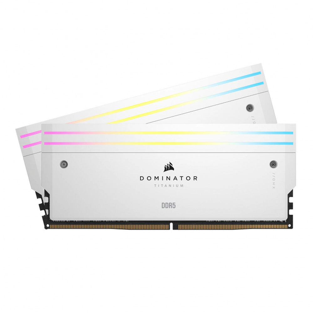 Kit Memoria RAM Corsair Dominator Titanium RGB DDR5 / 6600MHz / 64GB (2x32GB) / CL32 / XMP / Blanco / CMP64GX5M2X6600C32W