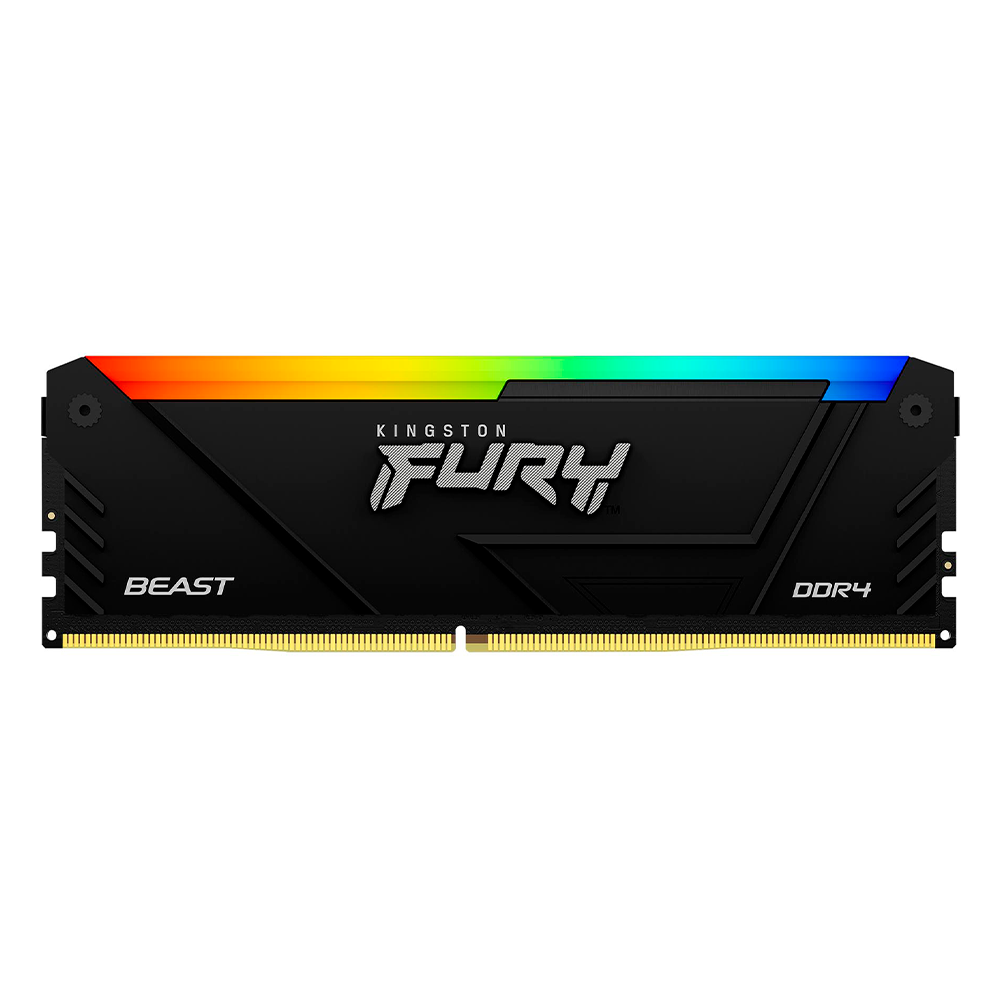 Memoria RAM Kingston FURY Beast RGB DDR4 / 32GB / 3200MT/s / Non-ECC / XMP / KF432C16BB2A/32 / promofury / promokingston