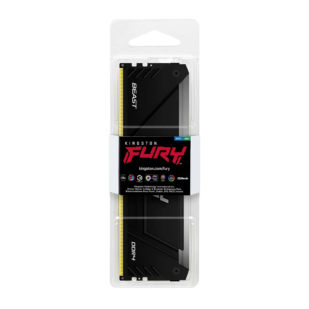Memoria RAM Kingston FURY Beast RGB DDR4 / 32GB / 3200MT/s / Non-ECC / XMP / KF432C16BB2A/32 / promofury / promokingston