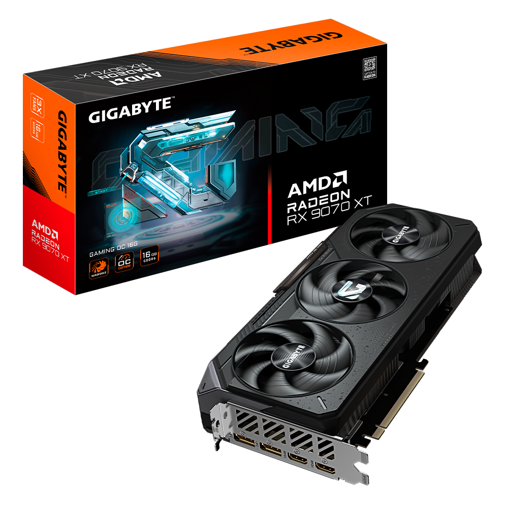 Tarjeta de Video GIGABYTE RX 9070 XT GAMING OC Edition / AMD Radeon / 16GB / 256-bit GDDR6 / PCI Express 5.0 / GV-R9070XTGAMING OC-16GD
